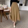 Women Casual Solid Color Loose A-line Skirts