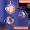 Rechargeable Mini Clip Fan USB Wireless Ceiling Fan LED Night Light Fan for Home Camping Office