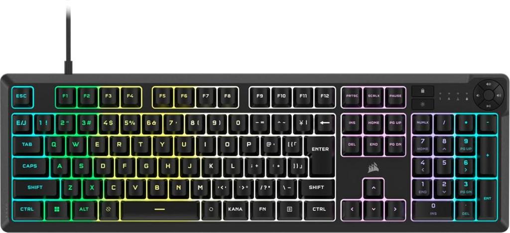 CORSAIR K55 CORE RGB Gaming Keyboard with iCUE Support, 10-Zone RGB, 4 Dedicated Media Keys, Quiet and Responsive Switches, and 300ml Water