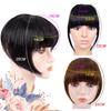 Fringe Bangs Synthetic Hair Extensions Clip In Bangs 6 Inch Short Straight Hairpiece Front Neat Bang Two Side Blonde