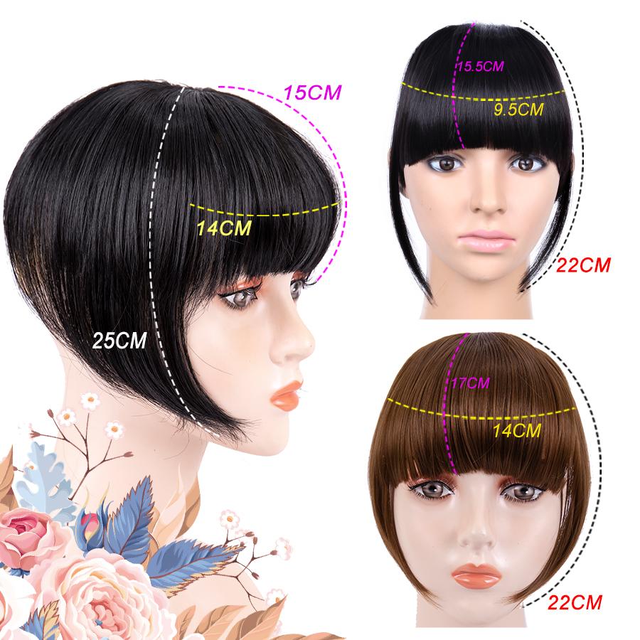 Fringe Bangs Synthetic Hair Extensions Clip In Bangs 6 Inch Short Straight Hairpiece Front Neat Bang Two Side Blonde