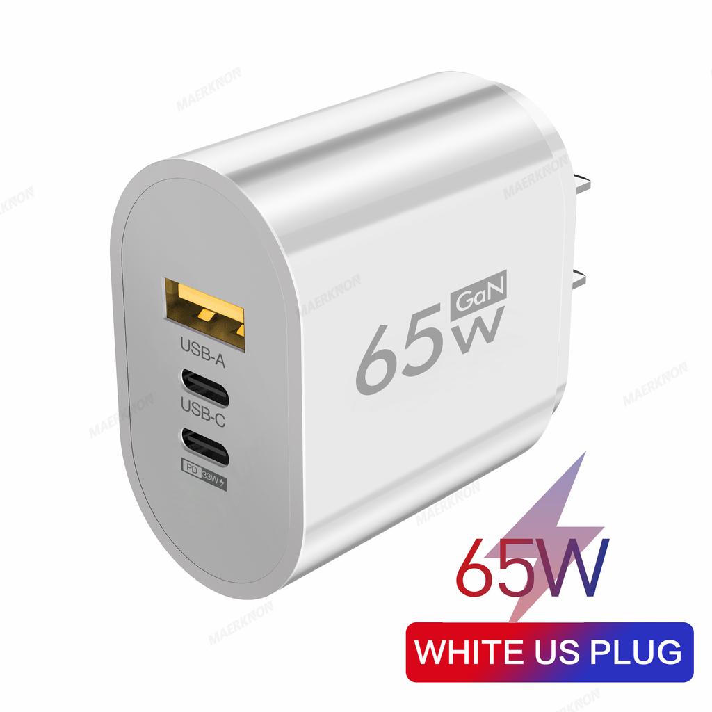 65W GaN USB C PD Charger Fast Charging Quick Charger Mobile Phone Power Adapter for iPhone 14 15 16 Pro Xiaomi Samsung Oneplus