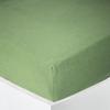 "Noah" Fitted Sheet All Sizes "Cotton Gauze" - Noah Olive - 90 X 190 Cm 30 Cm Gusset