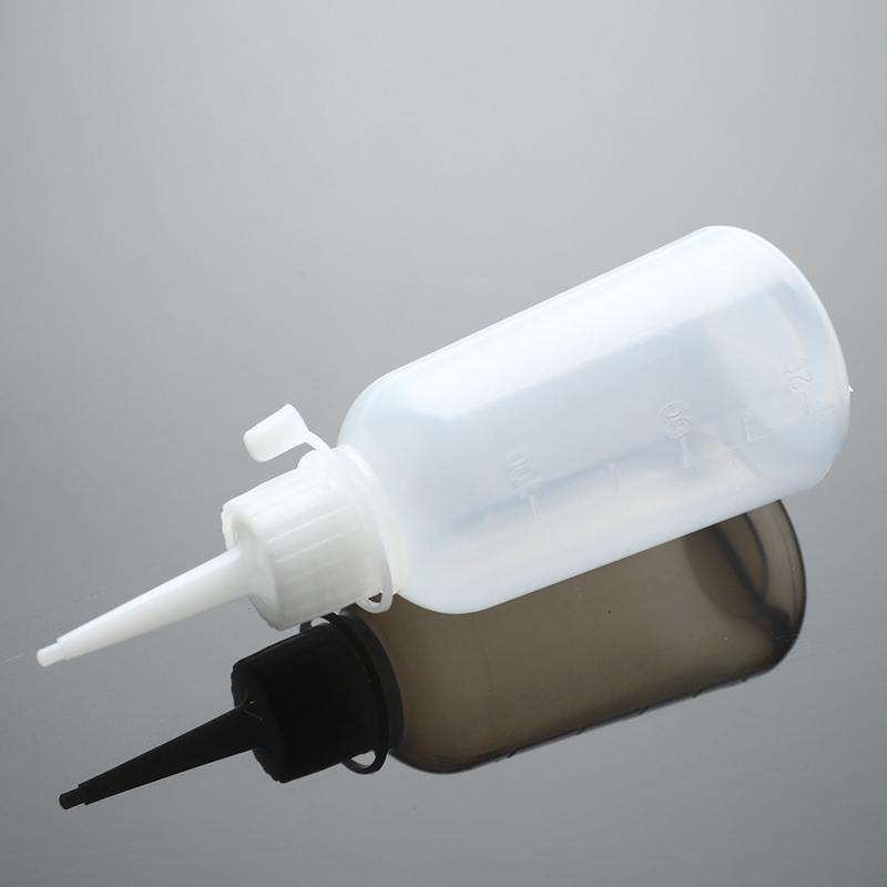 100Ml Plastic Clear Tip Applicator Bottle Plastic Squeeze Bottle With Tip Cap