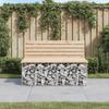 VidaXL Design Gabion Garden Bench 103x70x65 Cm Solid Pine Wood 834374