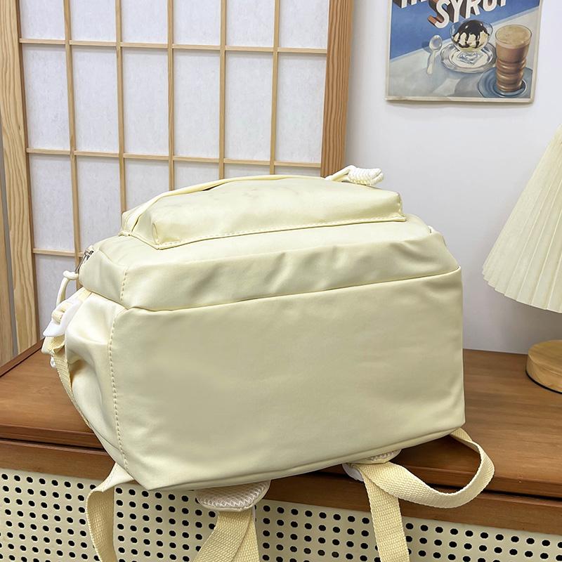 College Style Student Schoolbag Solid Color Women's Backpack Large Capacity Backpack