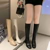 Fashion Women's Knight Boots 2025 New Autumn and Winter Square Toe Thick Heel Knee-high Boots with Rear Zipper High Heel Long Boots