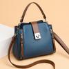 Luxury Splicing Handbag For Women PU Leather Bucket Shuolder Bag Fashion Handle Bag Brand Shopping Mommy Crossbody Bag
