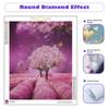 Full Round Diamond Painting Pink Tree Butterfly Diy Embroidery Landscape Cross Stitch Painting Picture Rhinestone Home Decor Art 30x40cm