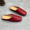 Fashion GKTINOO 2025 Summer New Genuine Leather Soft Sole Flat Slippers Retro Solid Color Versatile Women's Shoes Outside Slides