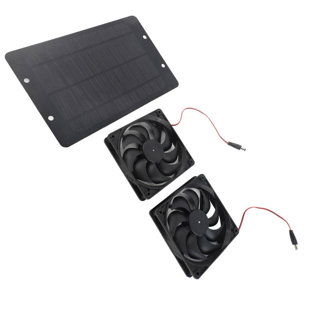 20W Solar Powered Dual Fan 12V Efficient Energy Saving Solar Panel Fan Kit with Switch for RV