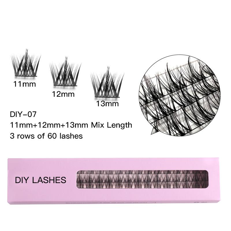Lazy Trilogy False Eyelashes Diy Fairy Hair Self-Grafting Segmented Eyelashes Fishtail Natural Eyelashes