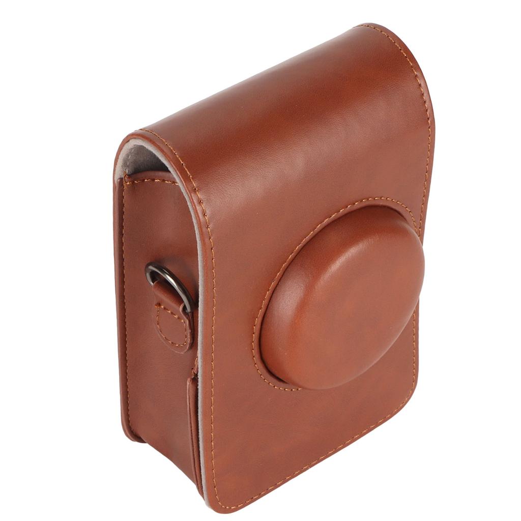 Camera Case Vintage Waterproof Soft PU Leather Protective Case with Detachable Strap for Instax