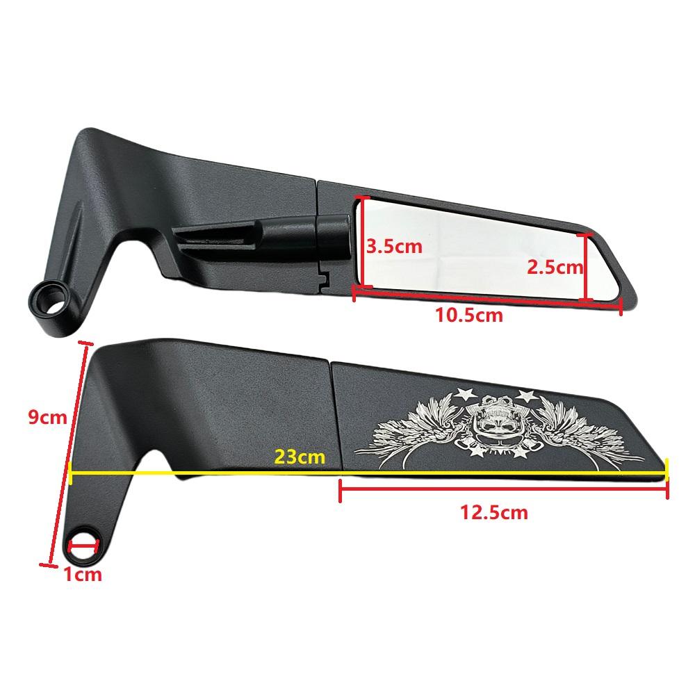 2 Pcs Universal Motorcycle Mirror Wind Wing Side Rearview Reversing Mirror For YAMAHA MT07 MT09/SP MT10/SP