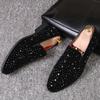 Men's Dress Shoes Luxury Rhinestone Sequin Banquet Shoes Classic Mens Loafers Fashion Casual Shoe Business Dress Shoes Moccasins