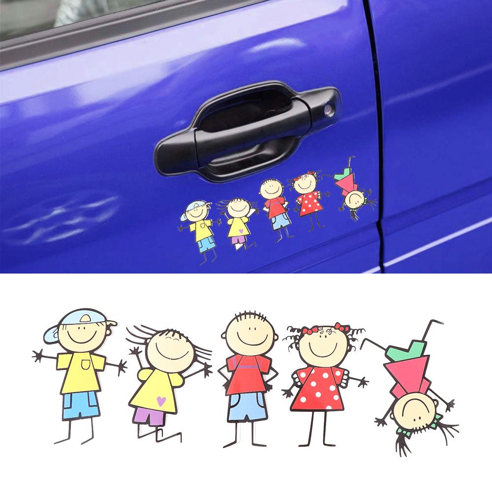 Vinyl Funny Children Boy Girl Window Decal Cute Kids Family Car Sticker