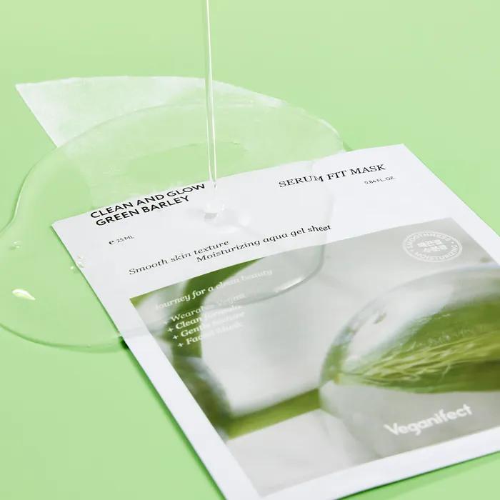 Vegan Effect Green Barley Smooth Serum Fit Mask 1 Sheet
