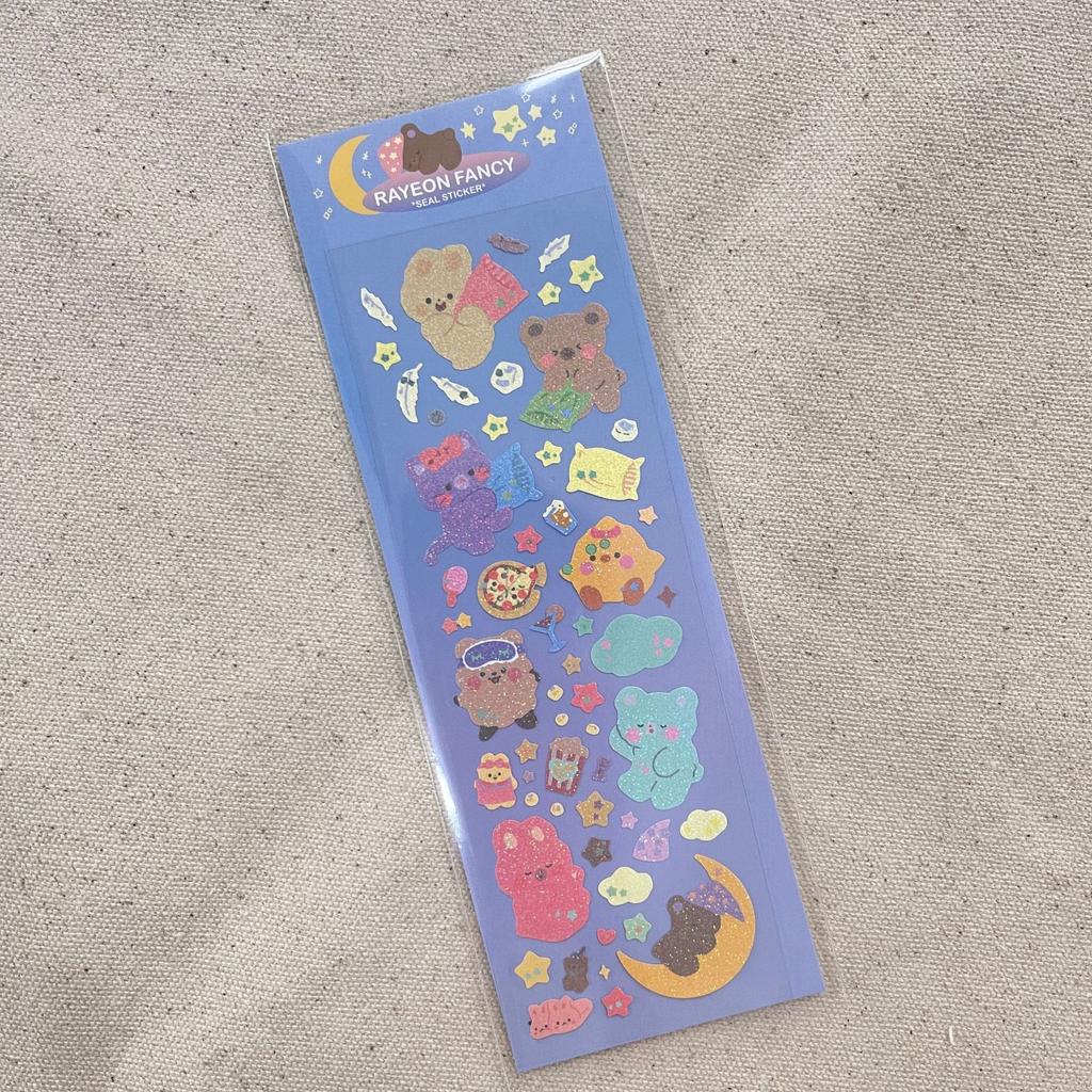 Laser Rabbit Bear Sticker PVC Waterproof DIY Material Gooka Sticker