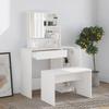 VidaXL Vanity Set Makeup Table Stool Vanity Table Bedroom Furniture Interior White 3114147