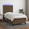 VidaXL Slat Bed Base with Mattress and LED, Upholstered Bed, Single Bed, Adult Bed for Interior Bedroom, 3134992