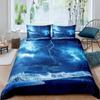 Thunder and Lightning Duvet Cover Set Cloud Natural Disaster Landscape Bedding Set for Kid Teen Adult Polyester Comforter Cover