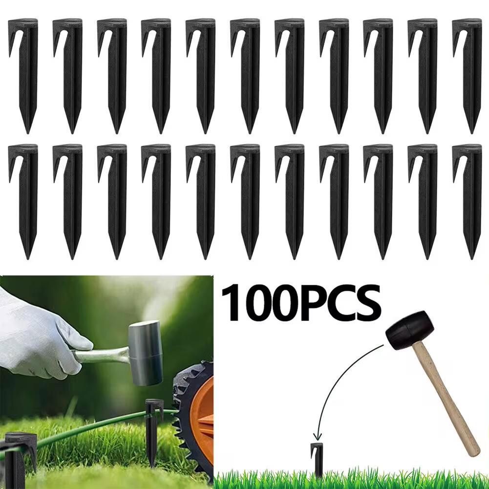 100pcs Lawn Mower Peg Boundary Nail Garden Anchor Ground Spikes Fixing Pins For Securely Anchoring Robot Lawn Mower Accessories
