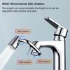 Swivel Faucet Extender Universal Splash-proof Dual Spray Modes Rust-proof Bathroom Sink Accessories With Adapter