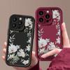 Flowers Print Phone Case For iPhone 16 15 Pro Max 14 Plus 13 Pro 12 11 Shockproof Lens Protection Soft Cover