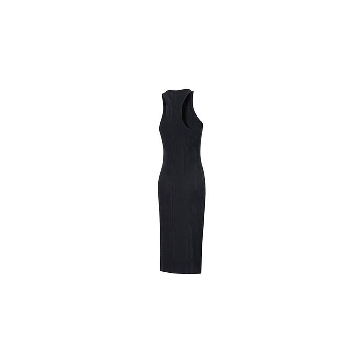 Nike SS24 Breathable Solid Color Sleeveless Dress Women Dresses Black FN3680010