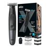 Braun Body Trimmer PROX Body Shaver To Natural Length Advanced 4D Blade Cutting Area Doubles Delicate Face 6 Attachments Body Trimmer XT5300-b
