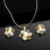 Estele Mess Design Gold Plated Pearl Pendant Set For Women/Girls