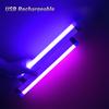 Rechargable USB Colorful Tube Light RGB Photography Light Wand Handheld LED Video Light Purple Blue Light Fill Light Night Lamp