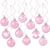 New Style, Christmas Theme, Pink, Paper, Christmas Ball, Spiral Pendant, Party Scene Decoration, Decorative Supplies