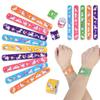 10pcs Cartoon Unicorn Clap Circle Girl 1st Unicorn Theme Birthday Party Decoration Kids Toy Gift Mermaid Dinosaur Slap Bracelets
