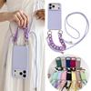 Crossbody Lanyard Strap Acrylic Chain Silicone Case For iPhone 17 Air 17 16 15 14 13 12 11 Pro Max X XR Max 7 8 Plus Samsung S25 S24 23 Ultra Plus