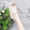 Thick-soled Slippers Women's Outer Wear 2025 Summer European and American Style Temperament Waterproof Platform Muffin Slope Heel Heightened Cool Sli