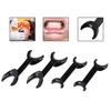 4 Pcs Dental Intraoral Cheek Lip Retractor Double-headed T-shape Opener Black