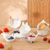 Ceramic Dipping Plate With Handle Sauce Plate Cute Rabbit Cat Seasoning Plate Sushi Dipping Bowl Snack Plate Kitchen Supplies
