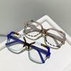 Non-polarized Oversized Square Anti Blue Light Glasses New In Vintage Multicolor Rim Women Eyewear Fashion Design Eyeglasses
