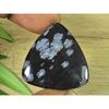 30X32X06MM Naural Snowflake Obsidian Pear Cabochon Loose Gemstone 38Cts. SK-3776