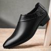 Men PU Leather Shoes Formal Dress Shoes for Male Plus Size Party Wedding Office Work Shoes Slip On Business Casual Oxfords