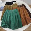 Women's High Waist Retro Corduroy A-Line Shorts - 2023 Autumn/Winter Collection