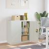 VidaXL Office Cabinet with 2 Doors Grey 90 Cm Steel