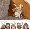 Cartoon Wooden Mini DIY Door Fairy Tale Gate Door Decoration Garden Courtyard Decoration Fairy Elf Door Craft Ornaments