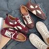 2025 Autumn New Niche Design Retro Matching Wine Red Shoes All Sports Casual Shoes