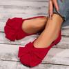 Ladies Shoes Slip On Women's Flats Outdoor Daily Flats Women Round Toe Bow Tie Soft Bottom Plus Size Shoes Female
