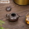 180ml Traditional Yixing Purple Clay Teapot Handmade Pot Raw Ore Steel Grey Section Mud Tea Maker Kettle Zisha Tea Set Tea Gift
