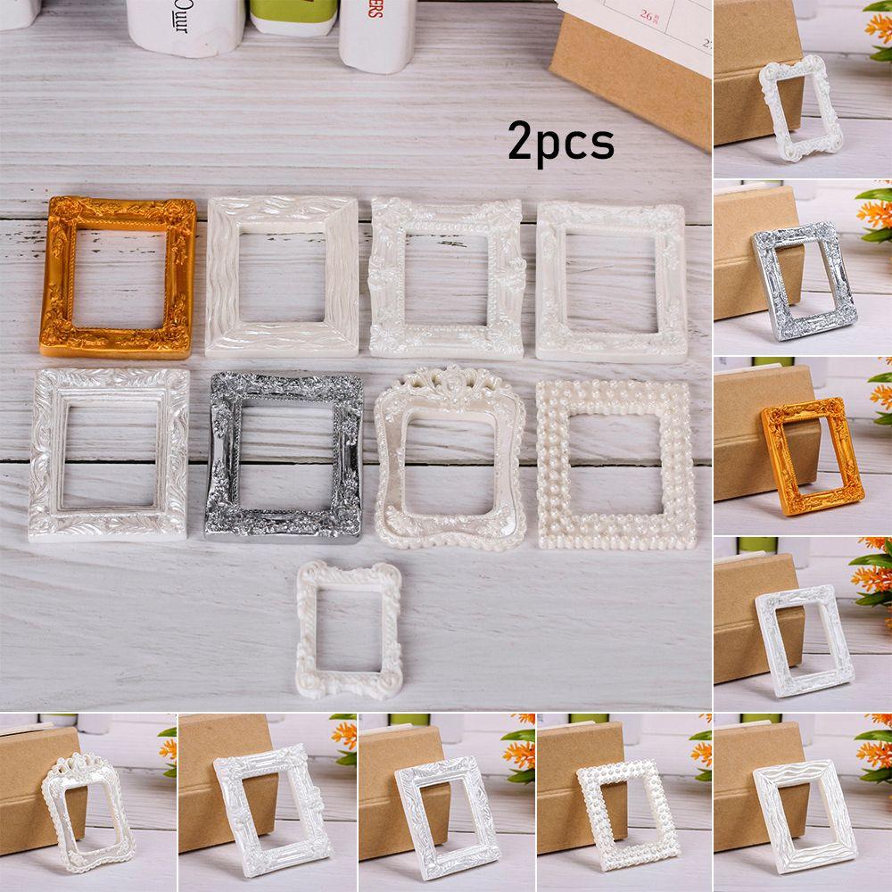 Resin Photo Frame Simulation Furniture Model Doll House Decoration Dollhouse Miniature Accessories