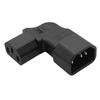 3Pin Male To Female Extend 90 Degree Down Up Angle Ac Converter Iec 320 C14 To C13 Left Right Angle Ac Adapter Iec 320