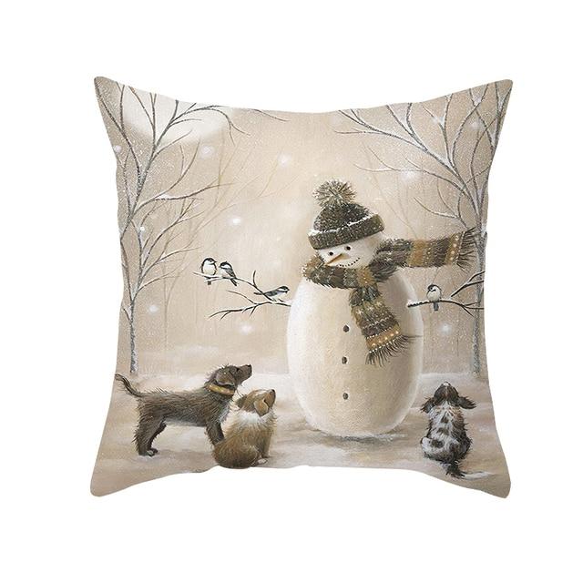 Christmas Ornament Navidad Noel Xmas Gifts Christmas Cushion Cover Merry Christmas Decorations for Home
